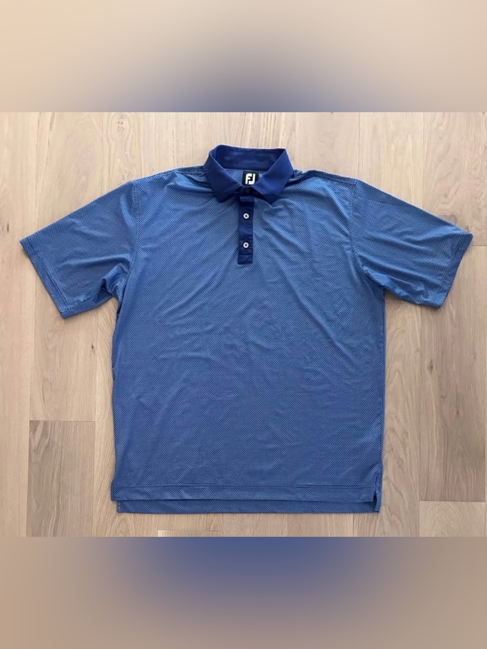Footjoy Golf Dri Fit Geometric Print Polo Shirt